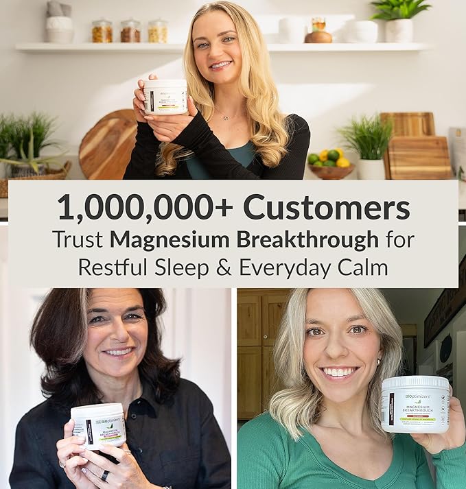 BIOptimizers Magnesium Breakthrough Drink - 8 Forms of Magnesium, Electrolytes, Sleep Health, Stress, Muscle Recovery, Heart Support | Glycinate, Citrate, Malate - Fruit Punch