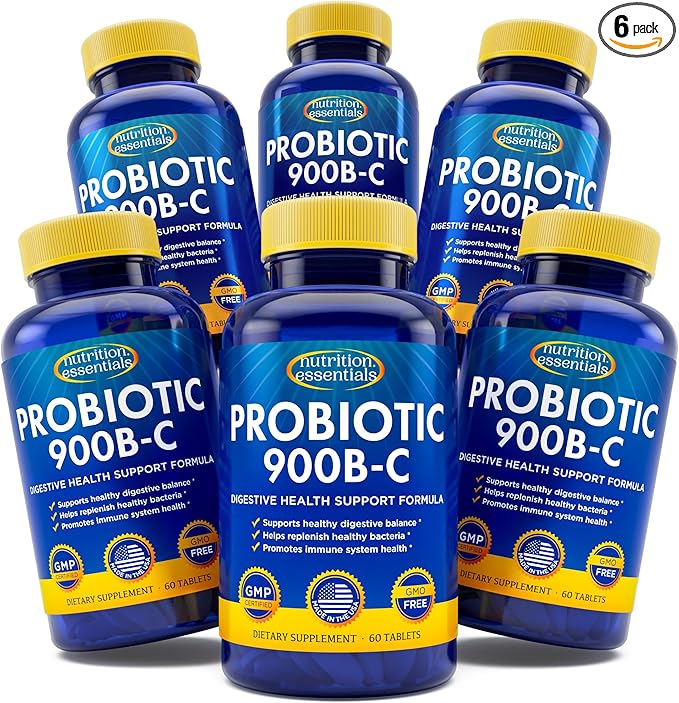 Nutrition Essentials GMP Certified Probiotic Dietary Supplement 6 Bottles 360 Capsules