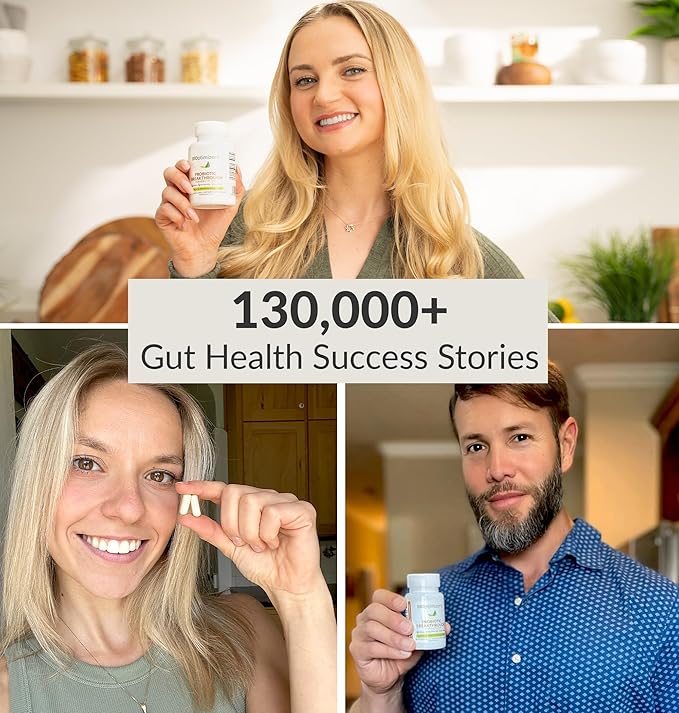 BiOptimizers Probiotic Breakthrough – Lactobacillus Plantarum OM Probiotics & Prebiotics Health Supplement for Gut, Digestive & Immune Support Probiotics for Women Men Elderly– 60 Vegan Capsules