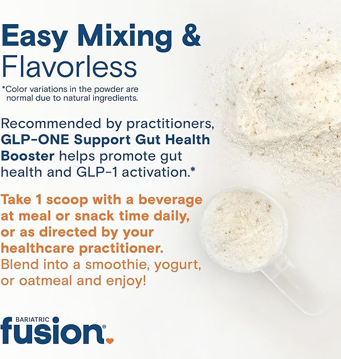 Bariatric Fusion GLP-1 Gut Health Booster | High Fiber GLP1 Booster | Prebiotic Fiber GLP-1 Supplement Powder for Women & Men | 20 Servings