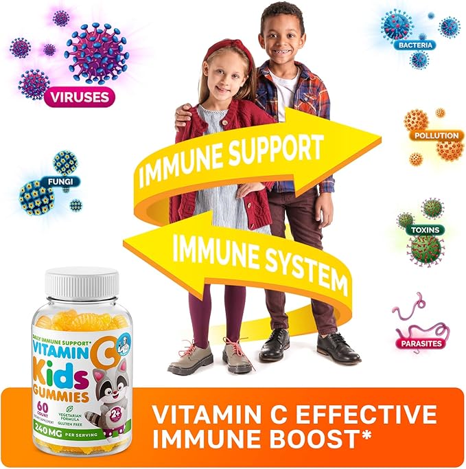 DR. MORITZ Vitamin D Gummies for Kids & Adults and Vitamin C Gummies (2 Pack)