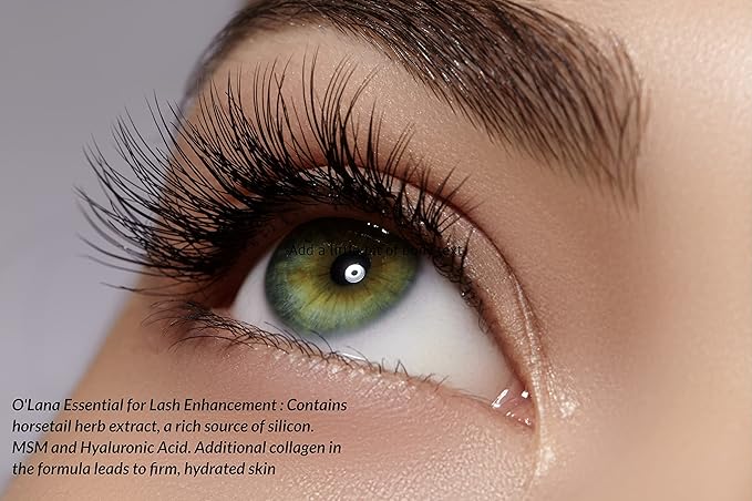 Hair Lashes Skin Nails Supplement to Promote Full Hair Glowing Skin Lash Enhancement and Strong Nails GMP Certified with Biotin Collagen Niacin Zinc Vitamin A C & D3 60 Capsules O’Lana Essential