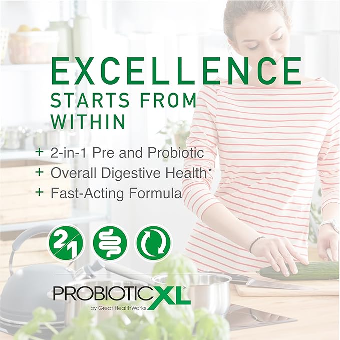 OmegaXL Powerful Joint and Muscle Support Supplement 60 Count (2 Pack) & Probiotic XL - PreforPro, DE111, Shelf Stable - Promote Healthy Gut Flora Growth (30 Veggie caps)