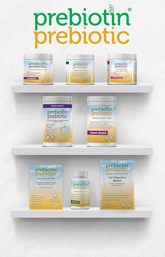 Prebiotin Prebiotic Fiber Supplement Powder – 8.68 oz – Supports Digestive Health & Weight Management – High Fiber, Boosts Probiotics, Reduces Hunger – All-Natural, Gluten-Free