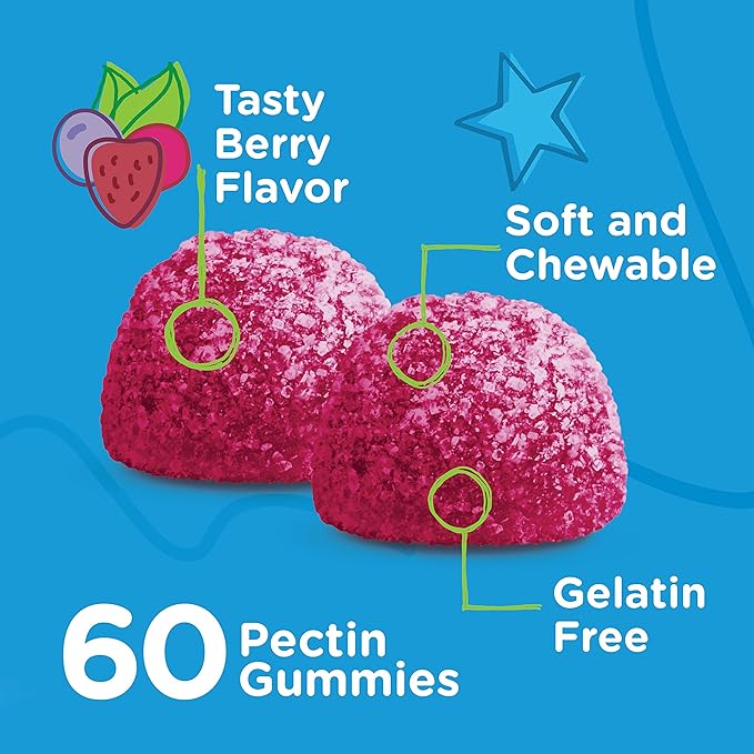Viteey Vitamin D3 Kids Gummies 25mcg 1000 IU - Bone Health, Immune Health, Joint Muscle Support - Vegetarian, Gelatin Free, Gluten Free, GMO Free - Tasty Chewable Berry Flavored