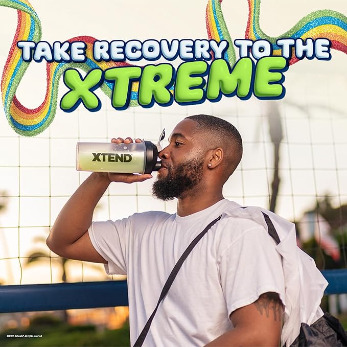 Xtend Original BCAA Powder Airheads Rainbow Berry Flavor, 7g BCAA and 2.5g L-Glutamine, Sugar Free Post Workout Muscle Recovery Drink with Amino Acids for Men & Women, 30 Servings