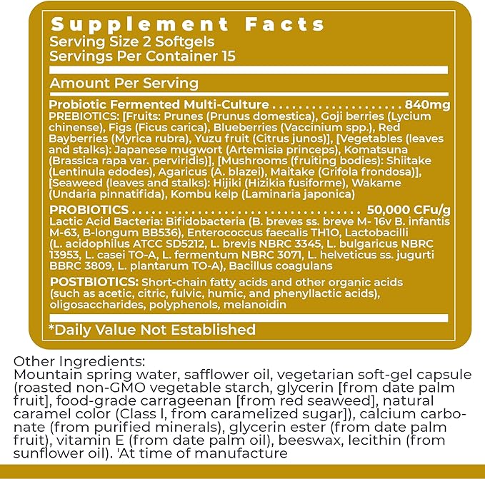 Premier Research Labs Premier Probiotic - Pre Pro Post Biotics for Women & Men, Quad Biotic, Quadbiotic, Prebiotics, Probiotics, Postbiotics & Phytobiotics - 30 Vegetarian Softgel Capsules