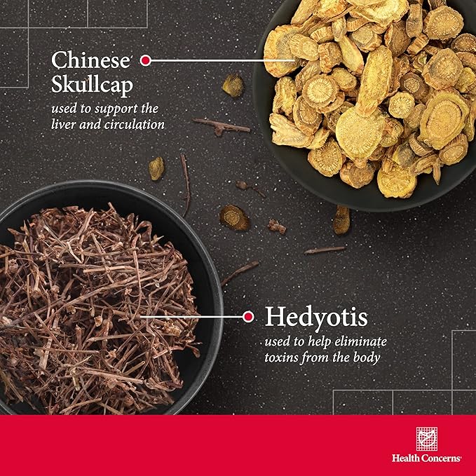 Health Concerns Skin Balance – Herbal Supplement for Skin Support, Itching Relief, & Circulation – Chinese Herbal Supplements for Men & Women – Skullcap Root, Dong Quai, Coptis Root - 90 Capsules