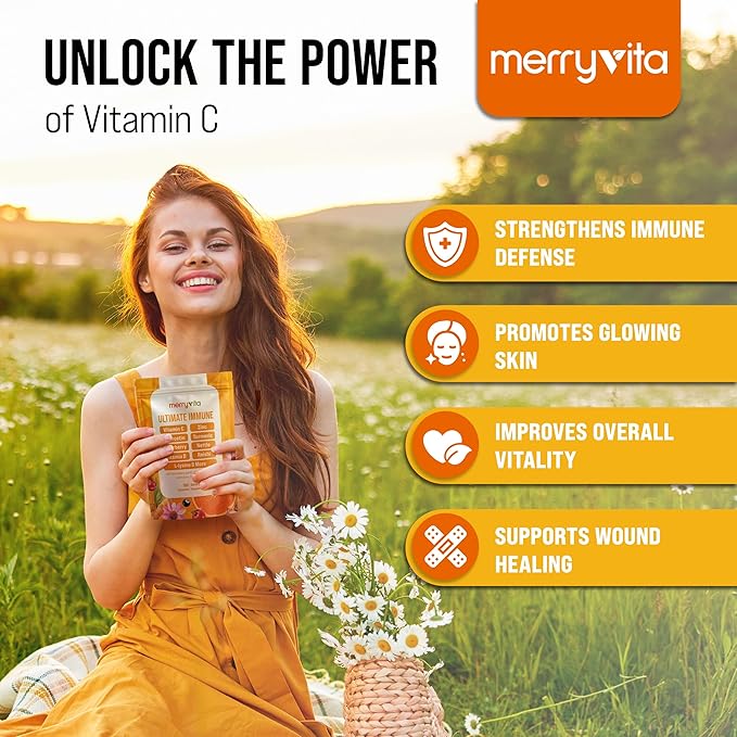 Liposomal Vitamin C 1000mg - Immune Support Supplement with Zinc, Rose HIPS, Elderberry, Quercetin, Bioflavonoids - Natural, Vegan, Non-GMO - 180 Capsules