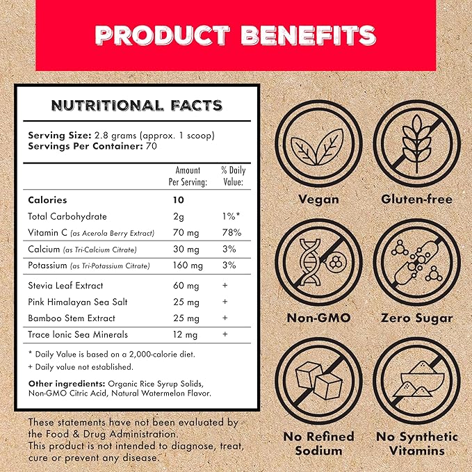Superieur Electrolytes–Plant Based Electrolyte Supplement w/Sea Minerals for Hydration & Recovery–Keto Friendly, Non-GMO, Zero Sugar, Vegan Healthy Sports Drink Powder–Strawberry Lemon(70 Serv)