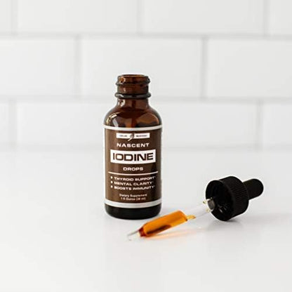 Nascent Iodine Supplement | Nascent Iodine Drops for Increased Energy & Optimal Health | Liquid Supplement and Immunity Booster
