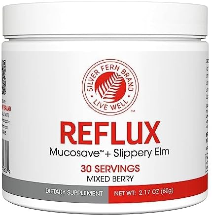 Reflux - Digestive Supplement - Each Tub = 30 Scoops = 30 Servings - Mucosal Support for Acid Issues - with Mucosave FG and Slippery Elm Bark (1 Tub)