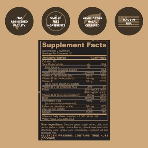 Black Girl Vitamins Once a Day - Womens Multivitamin Gummy - Vitamin A, B, C, E and Zinc. Multivitamin for Women, Immune Support. Vegan, Gluten-Free. Made in The USA (60 Day Supply, Strawberry)