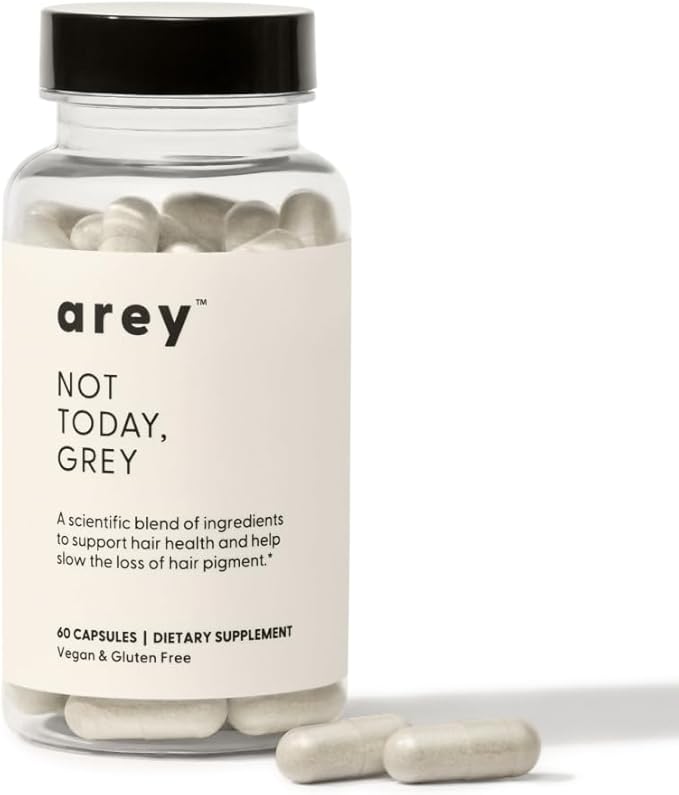 Not Today, Grey Daily Hair Supplement | Slows Grey Hair Growth & Repigment | Promotes Healthier, Thicker Hair | Biotin, B +D Vitamins & Proprietary Complex | Vegan & Gluten Free (1 Month Supply)