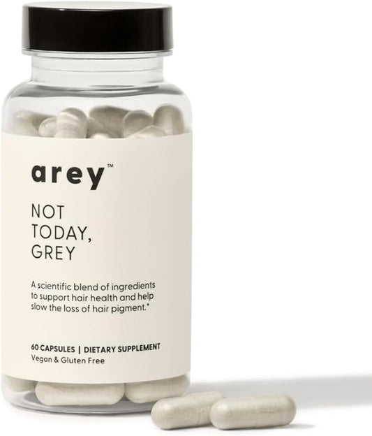 Not Today, Grey Daily Hair Supplement | Slows Grey Hair Growth & Repigment | Promotes Healthier, Thicker Hair | Biotin, B +D Vitamins & Proprietary Complex | Vegan & Gluten Free (1 Month Supply)