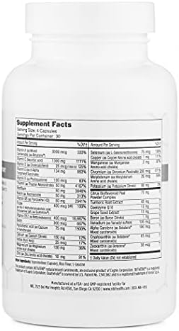 Supreme Daily Multivitamin with Vitamin A, C, D, E, K, B6, and B12 | Multi Mineral Supplement for Men & Women | 120ct Veggie Capsules