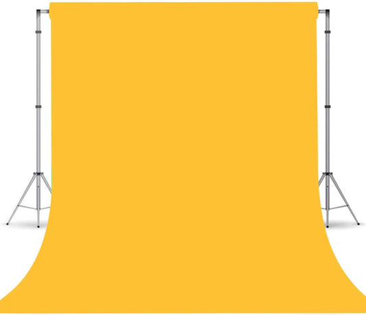 Yellow Photo Backdrop, Photo Booth Portrait Photography Backdrops, Studio Yellow Backdrop for Photoshoot Streaming Video Shooting 10x20ft