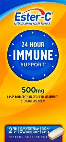 Ester-C Vitamin C, 500mg Tablets, 60-Count Bottles (Pack of 2)