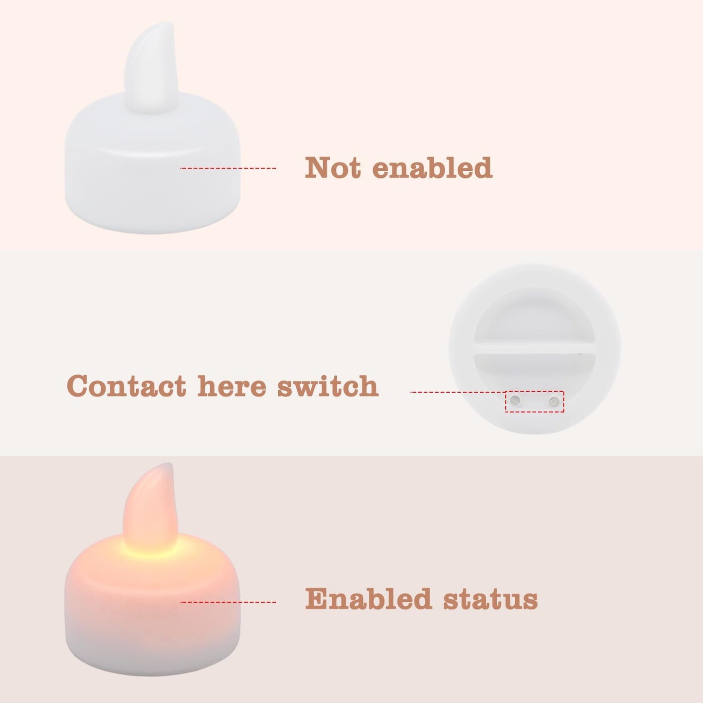 24pcs Warm White Flameless Waterproof LED Floating Candles,Battery Powered Outdoor Waterproof Flashing Tea lamp Voting Candle for Aquatic Ambiance - Wedding, Party, Spa