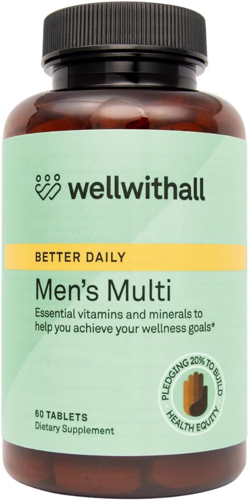 Multivitamin for Men with Zinc, Vitamin D, B12, K2 & Calcium | Supports Immunity, Heart Health, Muscle Building & Overall Wellness | Daily Supplement for Men | Allergen-Free | 60 Tablets