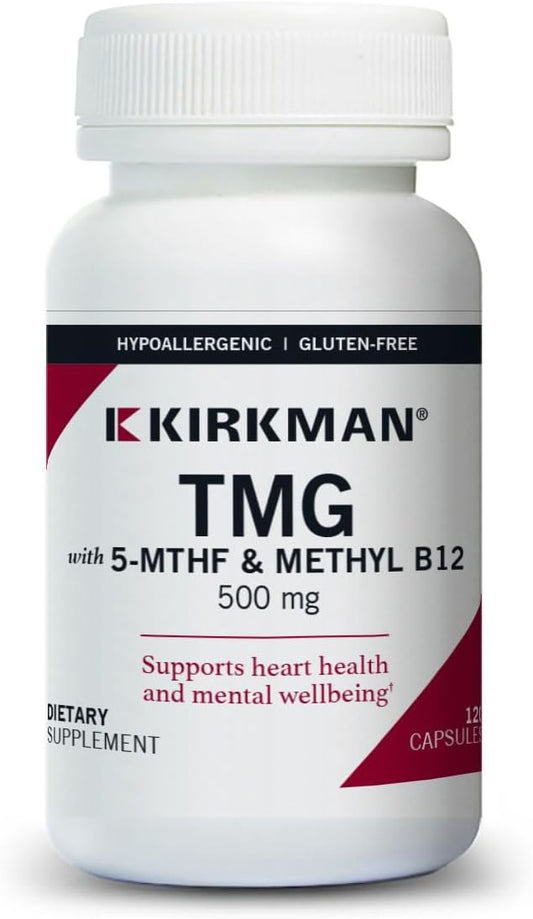 TMG (Trimethylglycine) 500 mg w/Folinic Acid & B12 Capsules - Hypo 120 capsules