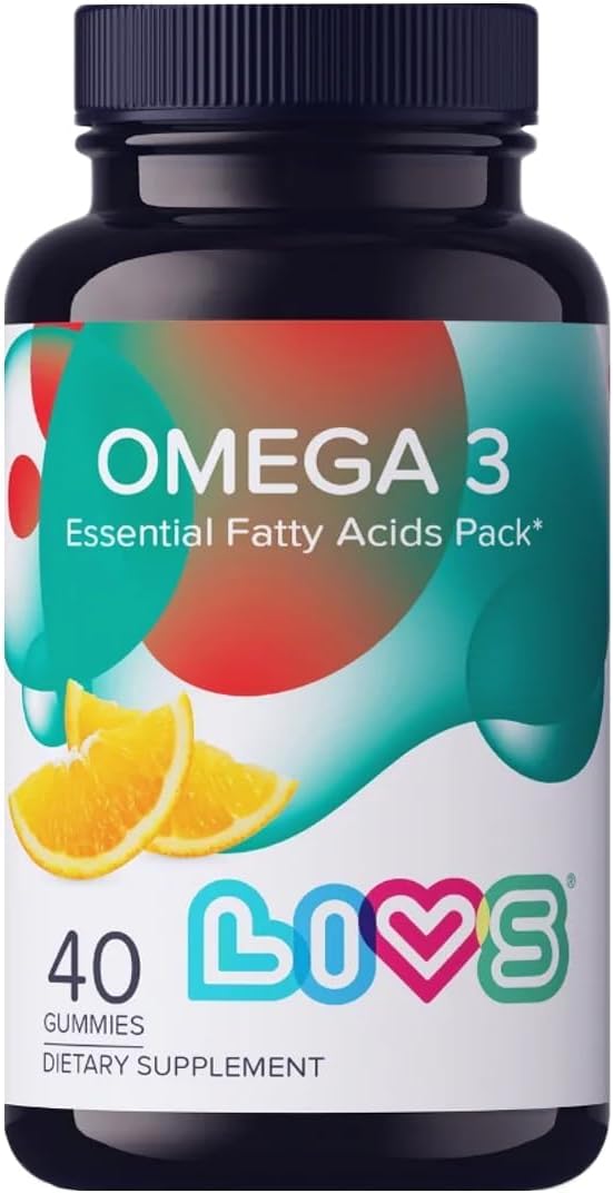 Omega 3 Gummies for Adults with Flaxseed Oil (Omega 3, 6, 9) – Heart Health, Brain Function, Joint & Eye Support for Women & Men | Vegan, Non GMO, Gluten Free Gummy Vitamins | Orange Flavor- 40ct