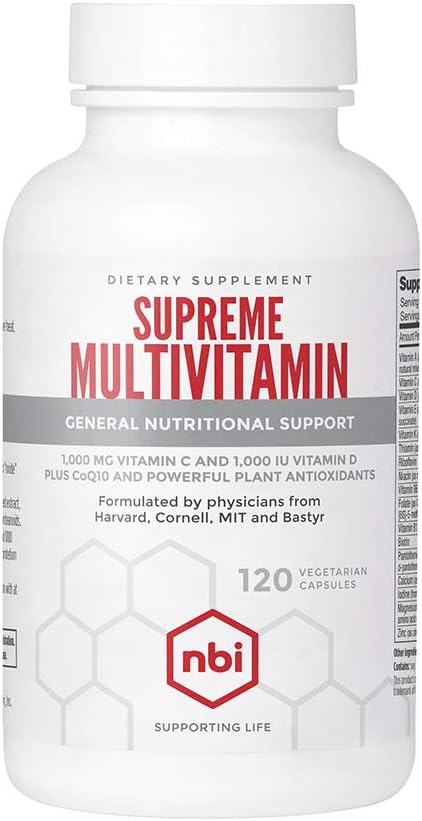Supreme Daily Multivitamin with Vitamin A, C, D, E, K, B6, and B12 | Multi Mineral Supplement for Men & Women | 120ct Veggie Capsules