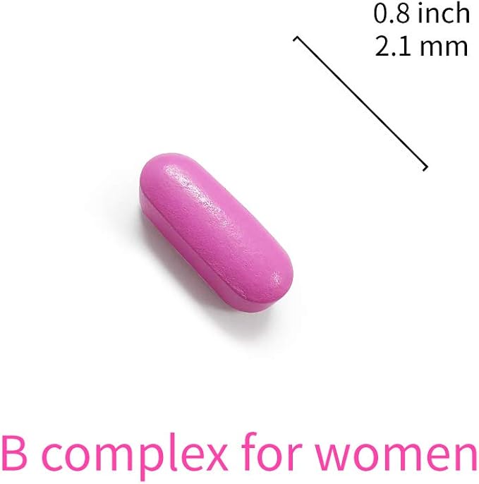 Lovita High Potent Vitamin B Complex for Women, Timed Release, All B Vitamins with Iron, Vitamin C, Cranberry, Pine Bark, Green Tea for Energy, 30 Vegetarian Tablets (Pack of 3)