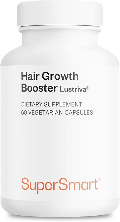Supersmart - Hair Growth Booster 160mg per Day (Lustriva Supplement) - Biotin 40x More Soluble | Non-GMO & Gluten Free - 60 Vegetarian Capsules