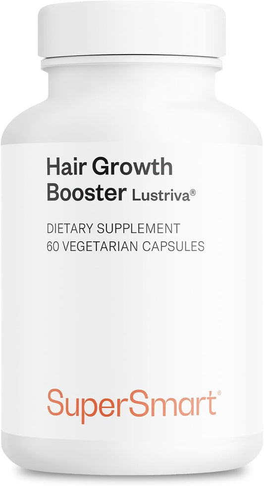Supersmart - Hair Growth Booster 160mg per Day (Lustriva Supplement) - Biotin 40x More Soluble | Non-GMO & Gluten Free - 60 Vegetarian Capsules