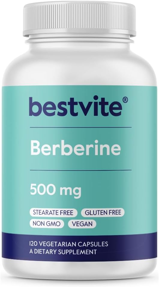 Berberine 500mg Per Capsule (120 Vegetarian Capsules) - No Fillers - No Stearates - No Flow Agents - Vegan - Gluten Free - Non GMO