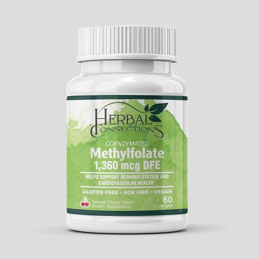 Methylfolate 800 mcg Sublingual Lozenges – Active L-5-MTHF for Homocysteine, Mood, Prenatal & Heart Support | Vegan, Non-GMO, Gluten-Free | 60 Fast-Dissolve Tablets