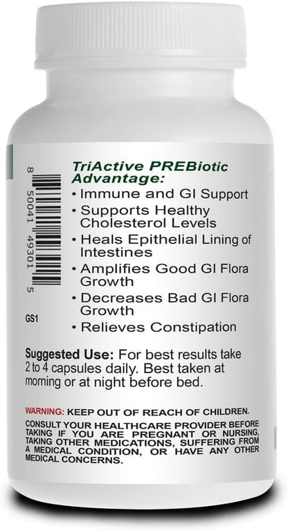 Prebiotic Capsules for Women & Men – Organic Prebiotics Supplement with Acacia Fiber, VitaFiber, Tricelium Mushroom Blend – Prebiotic Fiber Supplement for Gut Health, Digestion & Microbiome Support