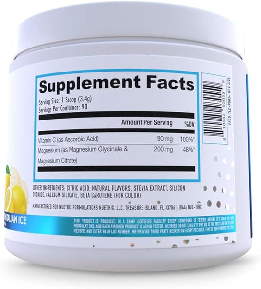 NuEthix Formulations Prosorb+ Magnesium Dietary Supplement, 200mg Magnesium Blend to Support Physical & Mental Wellness, Vitamin C, Dairy-Free, Gluten Free, & Non-GMO, Lemon Italian Ice, 90 Servings
