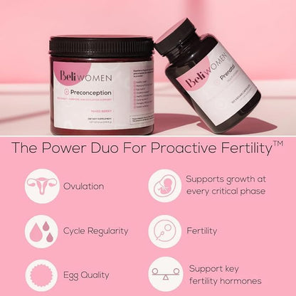 Beli Women Prenatal Multivitamin, for All Stages of Pregnancy, 400mg Choline, Folate, Vitamin D. Supports Egg Quality and Fertility, Gluten & Allergen Free, 90 Vegan Capsules (30-Day Supply)