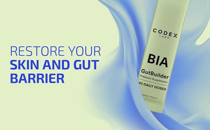 Prebiotics for Digestive Health & Immune System Support – Dietary Fibers, Antioxidants & Superfoods for Gut Barrier Strength & Gut Microbiome Balance | 30-Day Supply | Codex Labs BIA GutBuilder