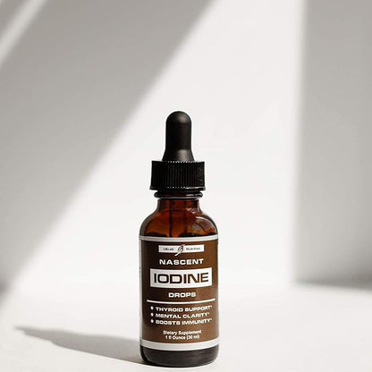Nascent Iodine Supplement | Nascent Iodine Drops for Increased Energy & Optimal Health | Liquid Supplement and Immunity Booster