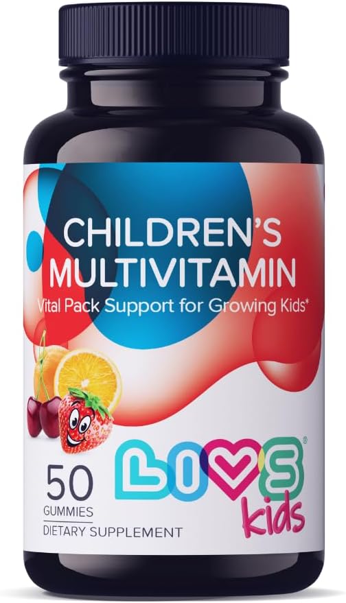 Children's Multivitamin Gummy - Kids Multivitamin Gummies with Vitamin D2, Omega 3, Zinc, Vitamin C, B12 & More | Gluten-Free, Non-GMO Supplements for Kids – Strawberry, Cherry & Org Taste, 50 Ct