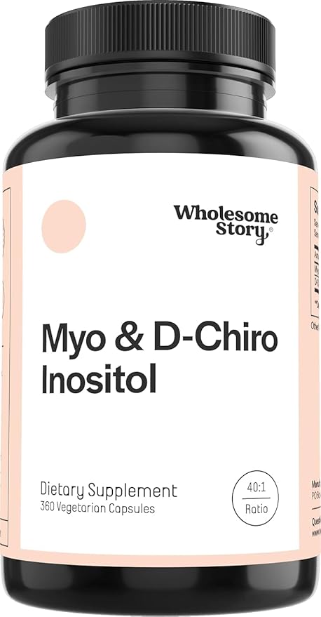 Wholesome Story Myo-Inositol & D-Chiro Inositol Supplement for Women | Fertility Supplements for Hormonal Balance & Ovarian Health Support | Myoinositol | Ideal 40:1 Ratio | 90 Servings