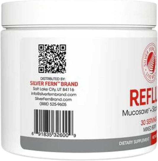 Reflux Digestive Supplement - Peach Mango Flavor - Each Tub = 30 Scoops = 30 Servings - Mucosal Support for Acid Issues - with Mucosave FG and Slippery Elm Bark (1 Tub)