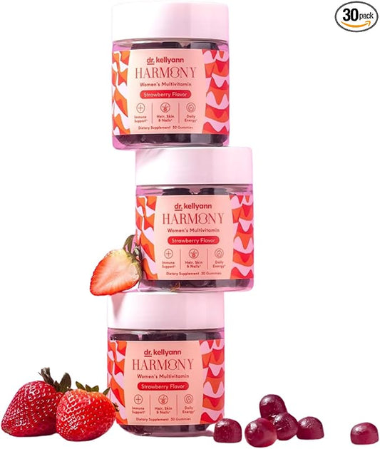 Dr. Kellyann Everyday Multivitamin Gummies – Complete Daily Multivitamin with Essential Nutrients for Energy, Immune Support & Wellness – Gluten-Free, Non-GMO, Delicious Berry Flavor, 60 Gummies
