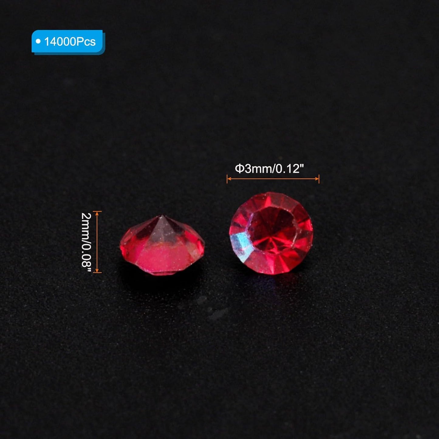 PATIKIL 14000Pcs Wedding Table Scatter Confetti Crystals 3mm Acrylic Diamonds Vase Fillers Gems for Table Centerpiece Decorations Bridal Shower Party, Burgundy AB