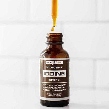 Nascent Iodine Supplement | Nascent Iodine Drops for Increased Energy & Optimal Health | Liquid Supplement and Immunity Booster