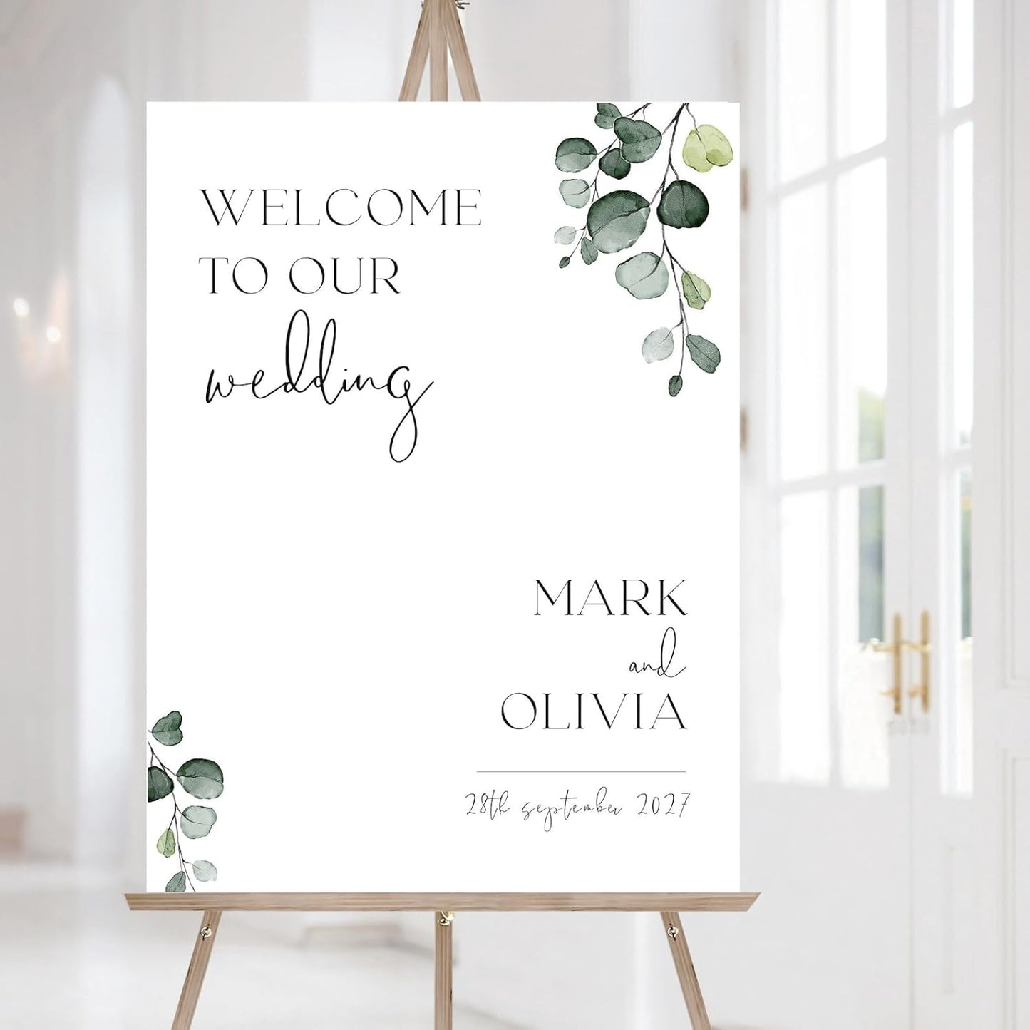 Personalized Wedding Welcome Sign, Flowers Wedding Welcome Sign, Wedding Welcome Sign, Custom Wedding Sign, Welcome To Our Wedding Sign, Flowers Wedding Board, Wedding Decorations Signs # 8