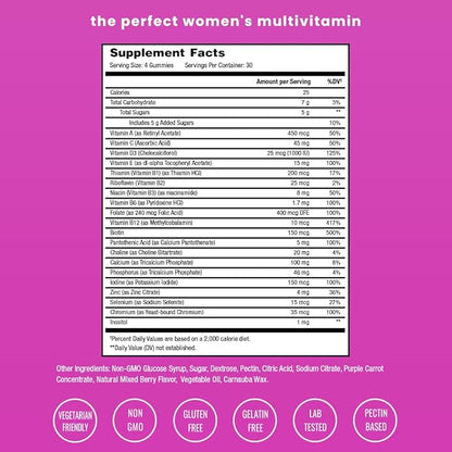 NutraChamps Multivitamin for Women, 240 Count, Vitamins A, B, C, D, E, Biotin, Folic Acid, Womens Gummy Multivitamins, Chewable Daily (Pack of 2)