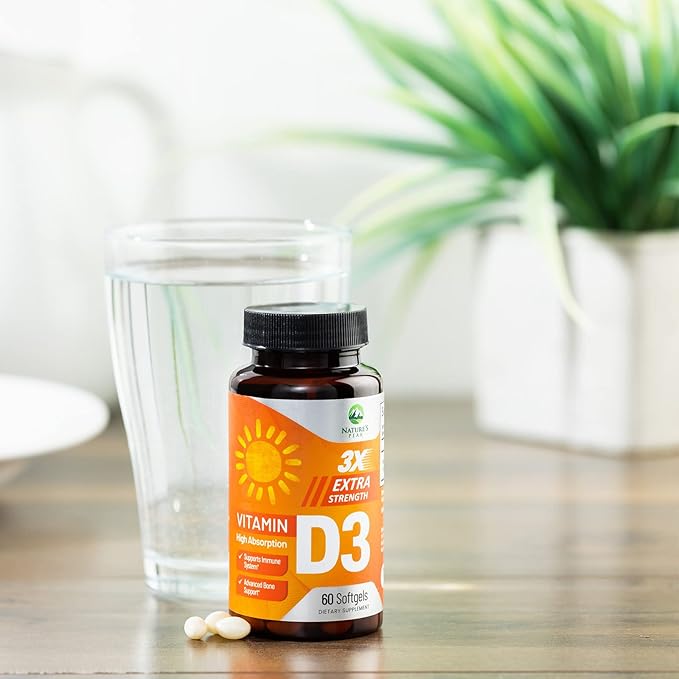 Vitamin D3 5000 IU Softgels (125 mcg) - Extra Strength Vitamins D-3 Dietary Supplement for Bone, Teeth, Muscle Health & Immune Support, Rapid Absorbtion Mini D Softgel, Non-GMO, Gluten Free - 60 Count