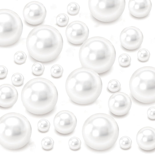 120 PCS 8/14/20mm No Hole Polish Pearl Beads for Centerpiece, Dark Purple Beads Decorative Vase Fillers, Plastics Pearls for Vases, Table Scatters, Wedding Party Decor