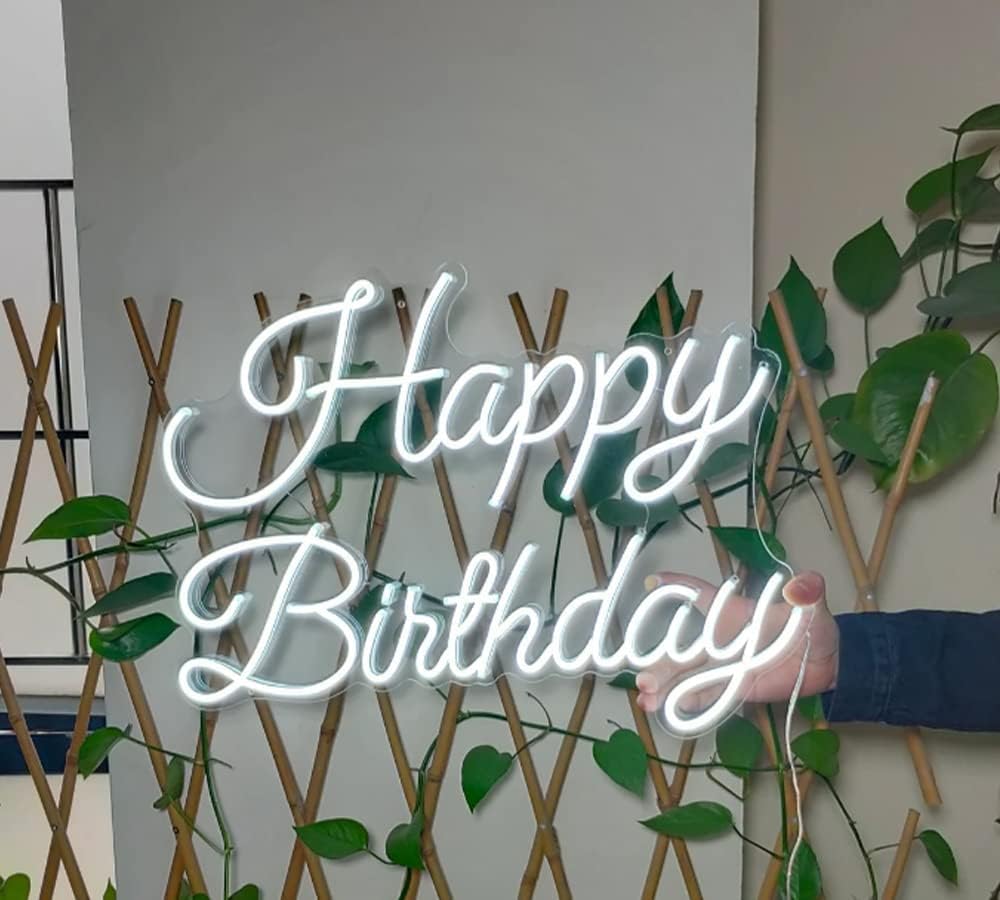 LED Neon Sign Night Light for Wall Party Décor Bedroom Room Bar Wedding Home Birthday Art Decoration Christmas with USB Chain Light modulator 5v (lets party blue)