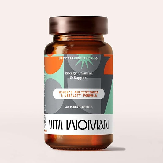 Ultra Life Sport - VITA Woman Premium Multivitamin for Women - 30 Capsule Daily Vitamins for Women with Vitamin E, K2 MK-7, and B for Maximum Absorption - 100% Vegan, Organic, Non-GMO, Gluten Free