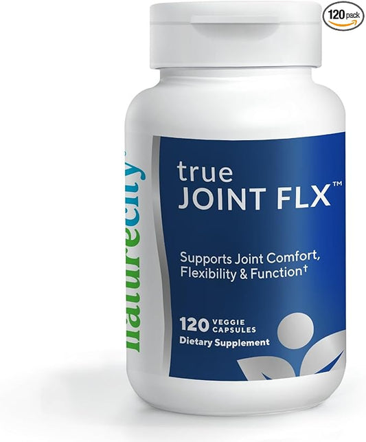 NatureCity True-Joint FLX Joint Supplement Formula (120 Capsules) | TamaFlex, NEM Eggshell Membrane, Levagen+ PEA & CuberUp | Supports Joint Comfort, Flexibility, Mobility, Function & Cartilage Health